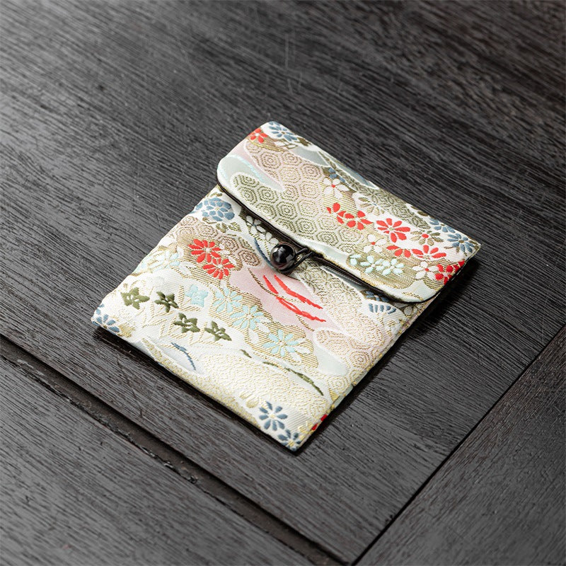 Brocade Jewelry & Trinket Pouch – Handmade Oriental Silk Brocade Storage Bag for Rings, Earrings & Collectibles