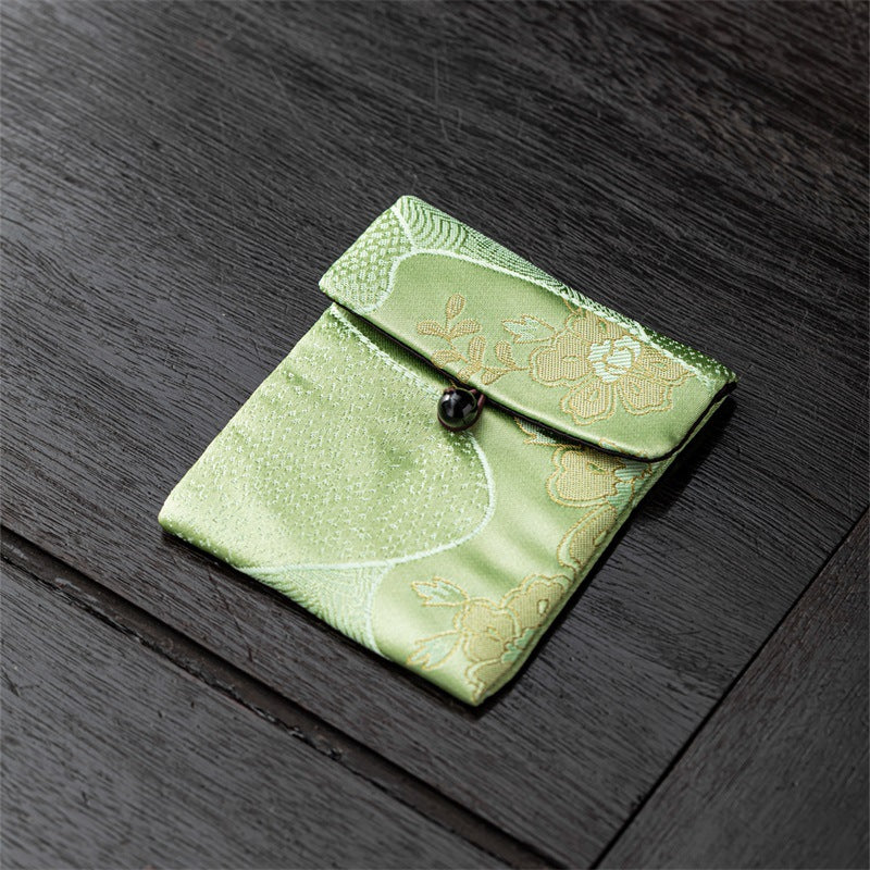 Brocade Jewelry & Trinket Pouch – Handmade Oriental Silk Brocade Storage Bag for Rings, Earrings & Collectibles