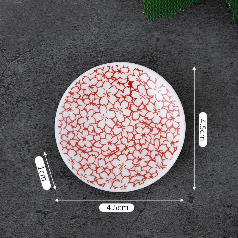 Plum blossom sandalwood incense tray, incense holder, incense tray, ceramic round plate, creative home decoration