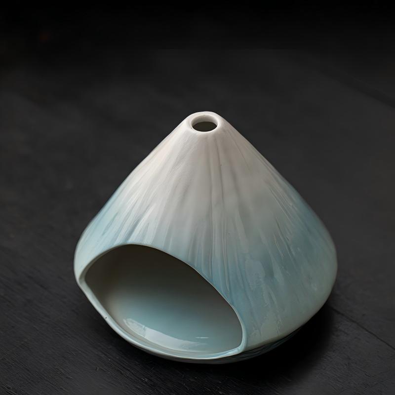 Snow Mountain Ceramic Incense Burner – Large Fireplace Design for Sage, Cedar, Palo Santo & Stick Incense