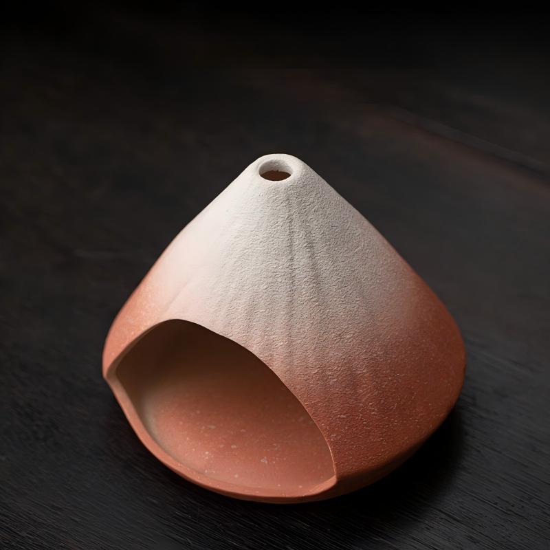 Snow Mountain Ceramic Incense Burner – Large Fireplace Design for Sage, Cedar, Palo Santo & Stick Incense