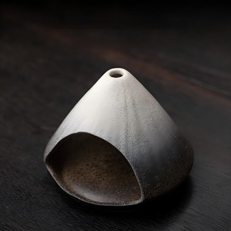 Snow Mountain Ceramic Incense Burner – Large Fireplace Design for Sage, Cedar, Palo Santo & Stick Incense