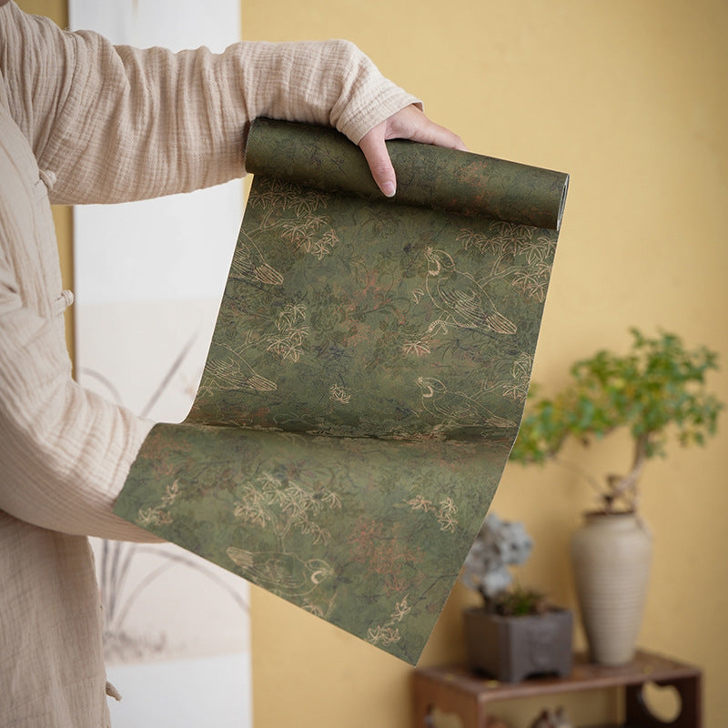 Cloud yarn brocade retro tea mat double-sided waterproof tablecloth dry tea mat Zen tea table mat tea ceremony accessories