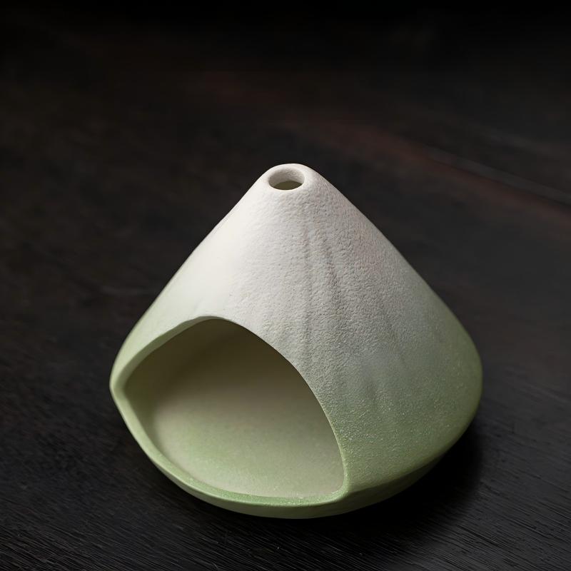 Snow Mountain Ceramic Incense Burner – Large Fireplace Design for Sage, Cedar, Palo Santo & Stick Incense