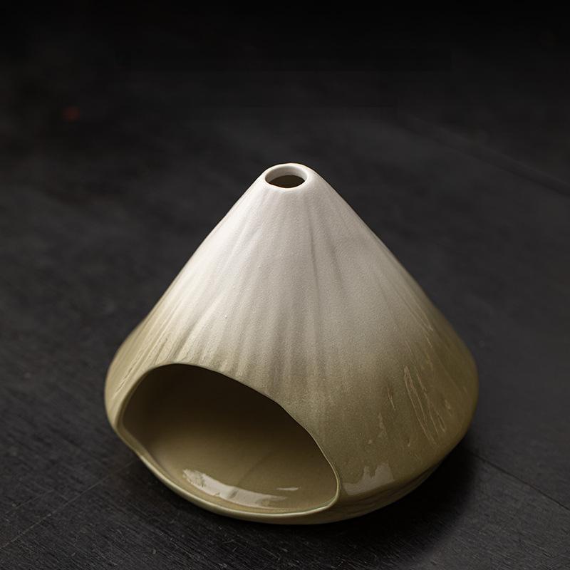 Snow Mountain Ceramic Incense Burner – Large Fireplace Design for Sage, Cedar, Palo Santo & Stick Incense