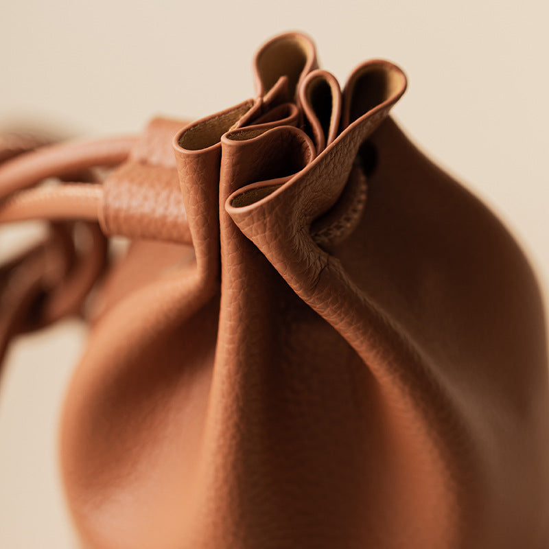 Tea Set Travel Bag – PU Leather Drawstring Storage Pouch for Gongfu Teaware, Zen Table Accessories, Portable Teacup Holder