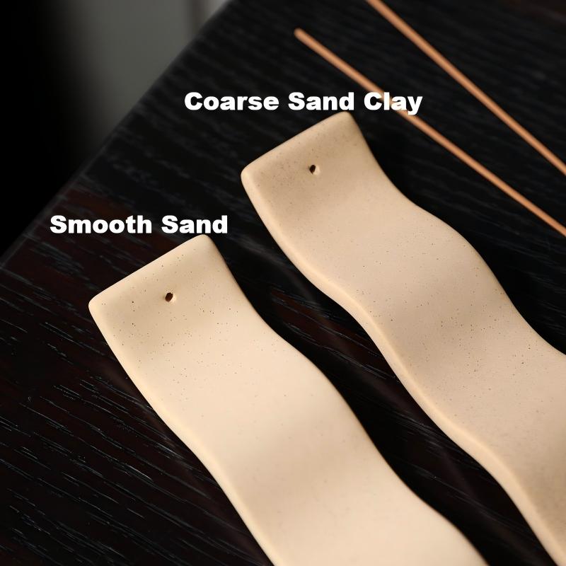 Minimalist Ceramic Wave Incense Holder – Modern Stick Burner Tray