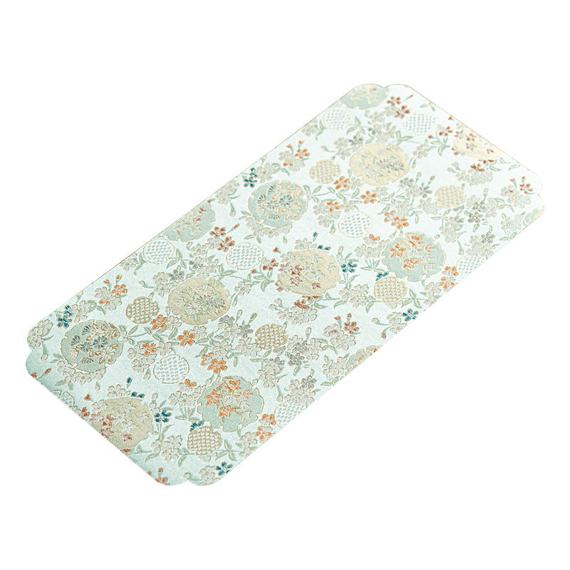 Reversible Tea Table Mat for Zen Table Setting – Double-Sided Brocade Fabric Placemat for Tea Ceremony, Meditation Corner, Home Decor