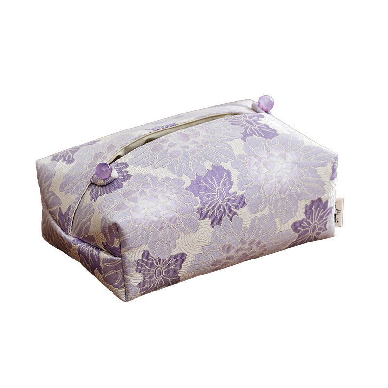 Oriental style brocade embroidery fabric tissue box living room car tissue box cover tea room tissue storage box cloth bag