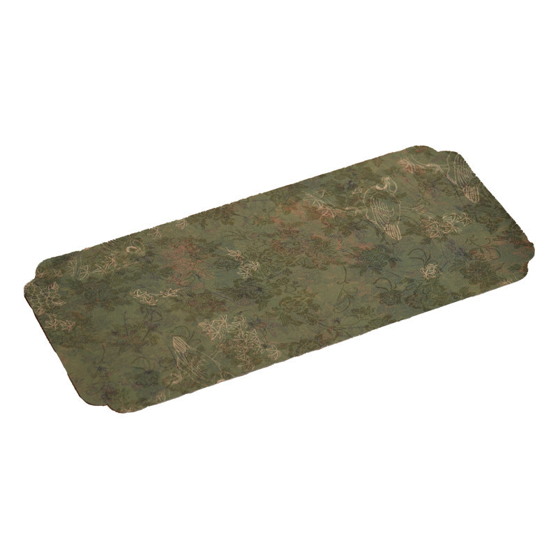 Cloud yarn brocade retro tea mat double-sided waterproof tablecloth dry tea mat Zen tea table mat tea ceremony accessories