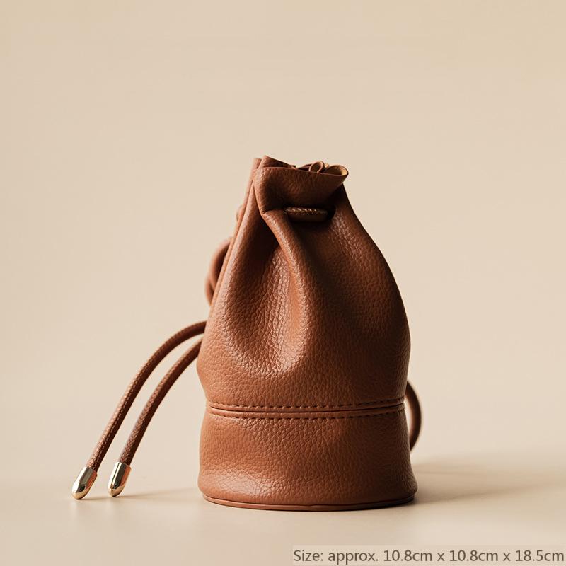 Tea Set Travel Bag – PU Leather Drawstring Storage Pouch for Gongfu Teaware, Zen Table Accessories, Portable Teacup Holder