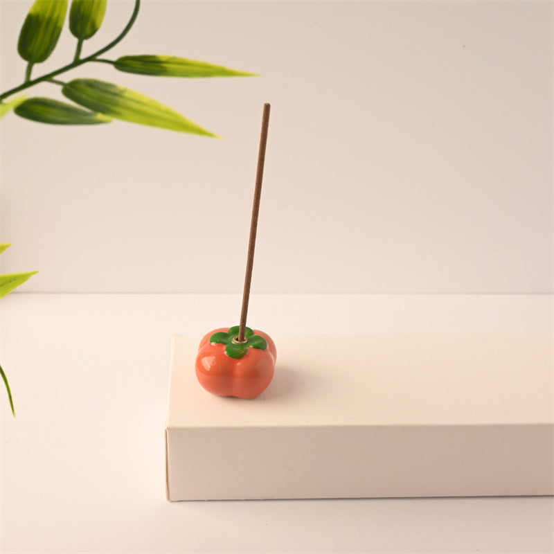 Modern Style Fruit-Shaped Incense Holder – Aromatherpy Plate for Stick Incense & Desktop Decor