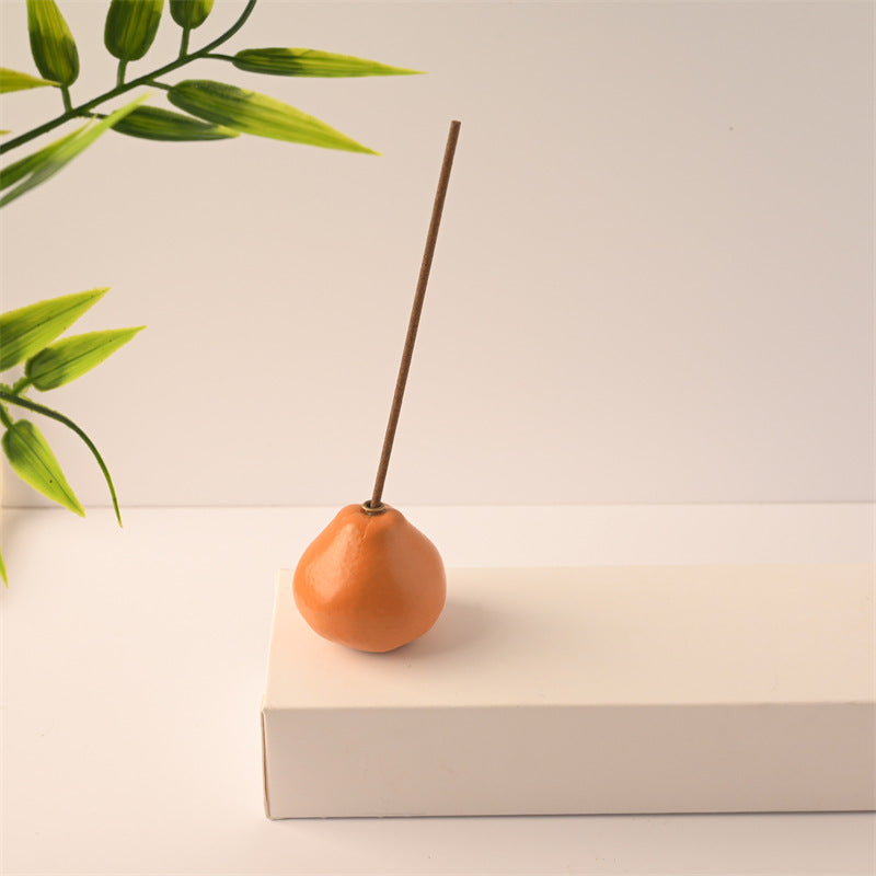 Modern Style Fruit-Shaped Incense Holder – Aromatherpy Plate for Stick Incense & Desktop Decor