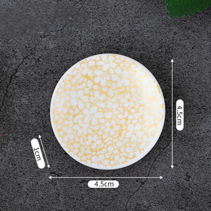 Plum blossom sandalwood incense tray, incense holder, incense tray, ceramic round plate, creative home decoration