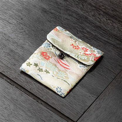 Brocade Jewelry & Trinket Pouch – Handmade Oriental Silk Brocade Storage Bag for Rings, Earrings & Collectibles