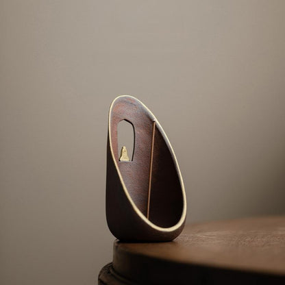 Old Rock Clay Arc Incense Holder – Minimalist Ceramic Stick Burner for Meditation & Home Decor