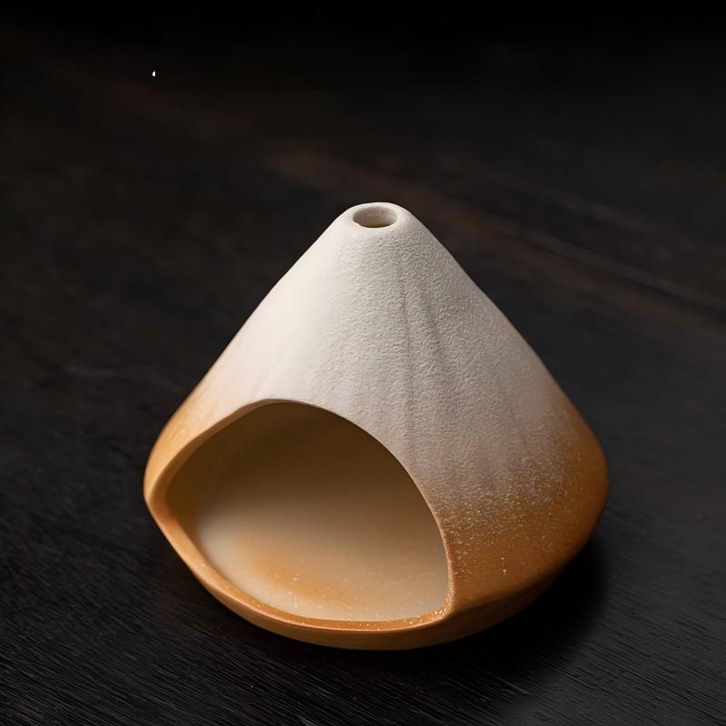 Snow Mountain Ceramic Incense Burner – Large Fireplace Design for Sage, Cedar, Palo Santo & Stick Incense