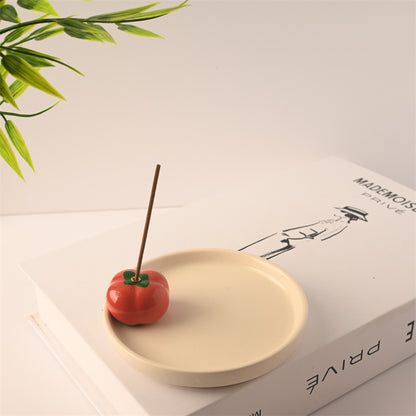 Modern Style Fruit-Shaped Incense Holder – Aromatherpy Plate for Stick Incense & Desktop Decor